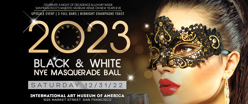 Black White Nye Masquerade Ball At International Art Museum Of