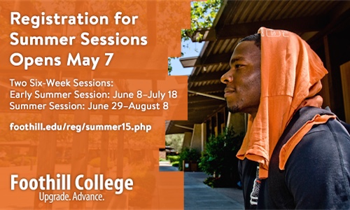 Foothill College Summer Registration Ongoing through June 7 at Foothill