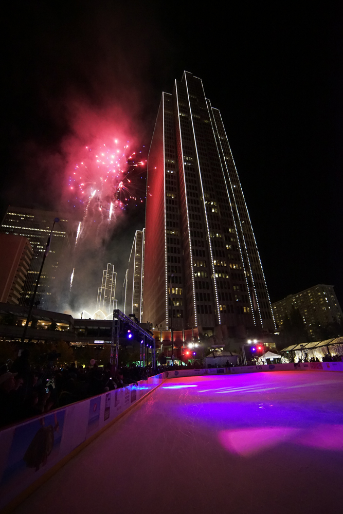 Embarcadero Center Building Lighting & Carnival at Embarcadero Center