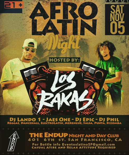 Afro Latin Night @ The EndUp 11/05/16 at The EndUp in San Francisco ...