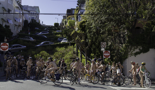 Sixth Annual Earth Day World Naked Bike Ride - San 