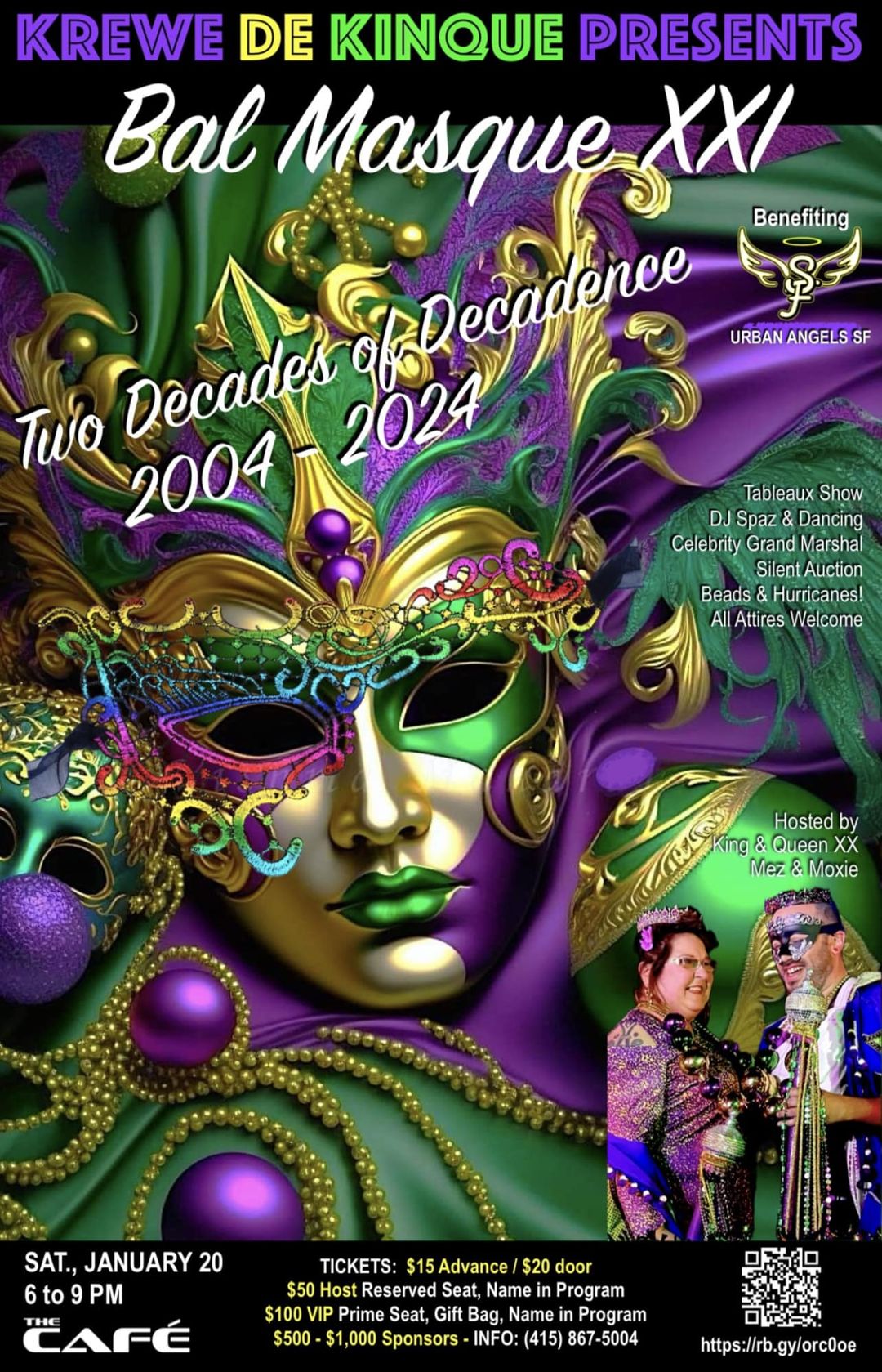 Krewe de Kinque Bal Masque XXI Two Decades of Decadence at The Cafe