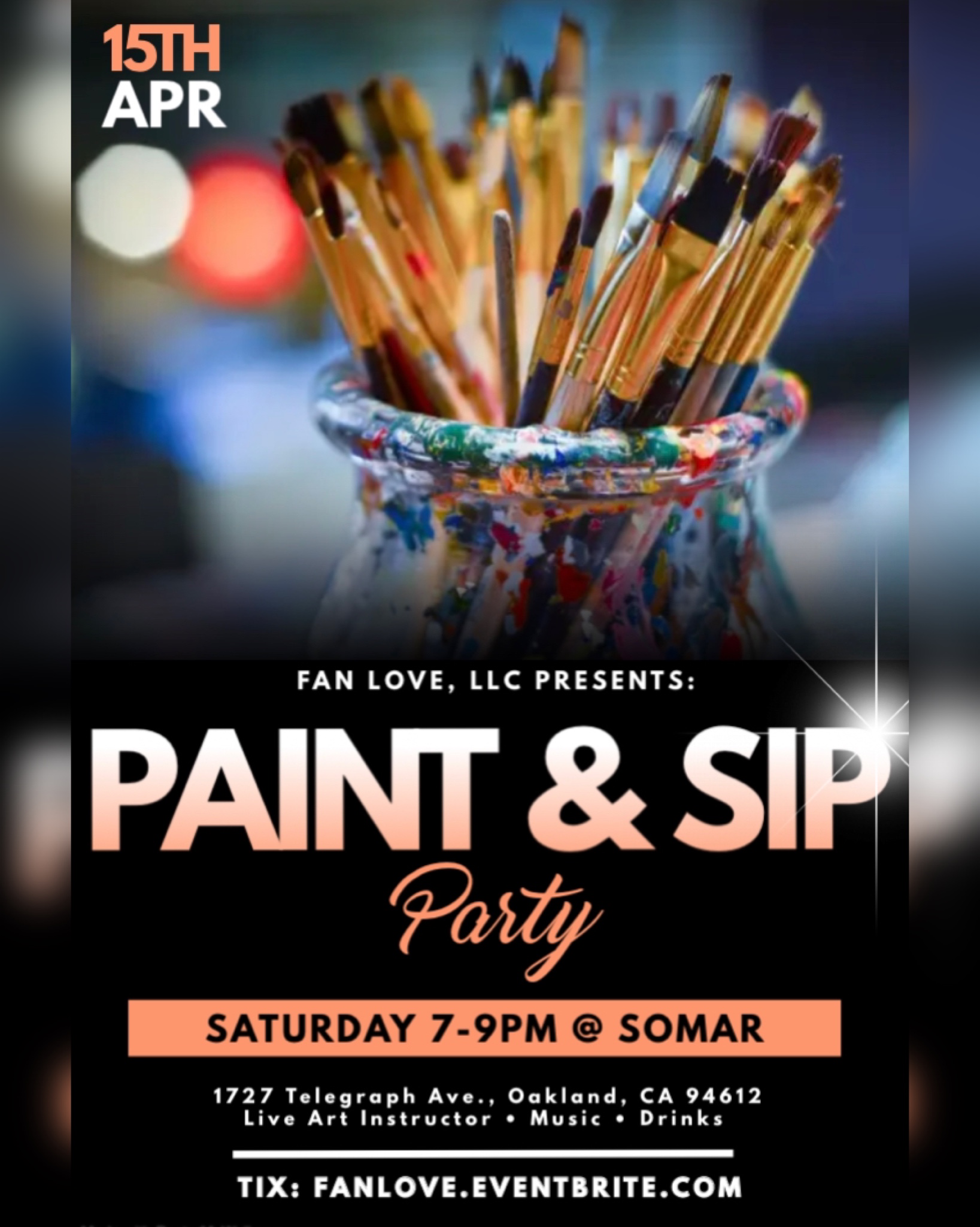 Paint & Sip Party ! at SomaR Bar in Oakland - April 15, 2023 | SF Station