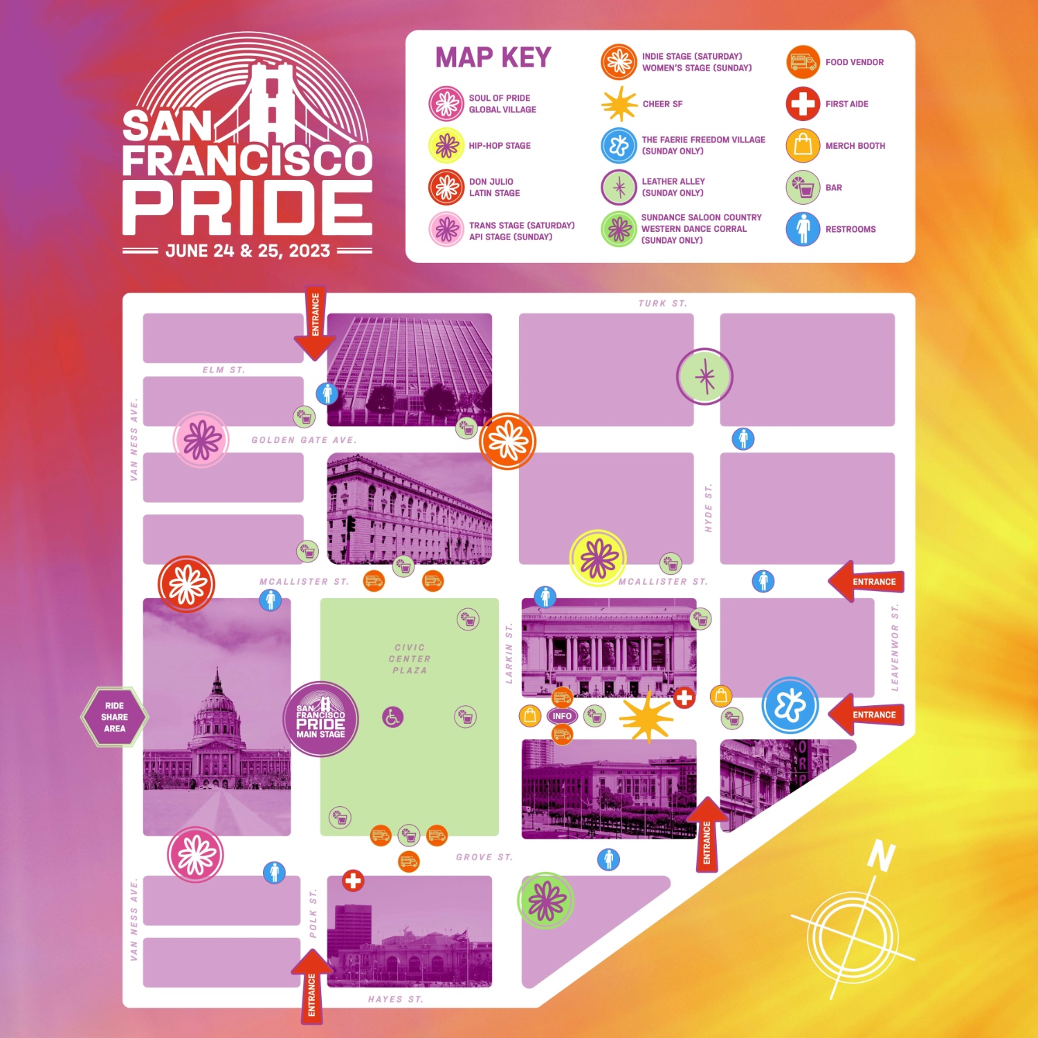 San Francisco Pride Parade and Celebration 2023 at Civic Center Plaza