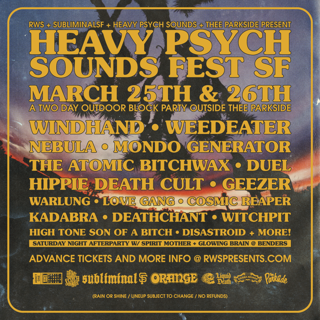 HEAVY PSYCH SOUNDS FEST SF 2023 at Thee Parkside in San Francisco