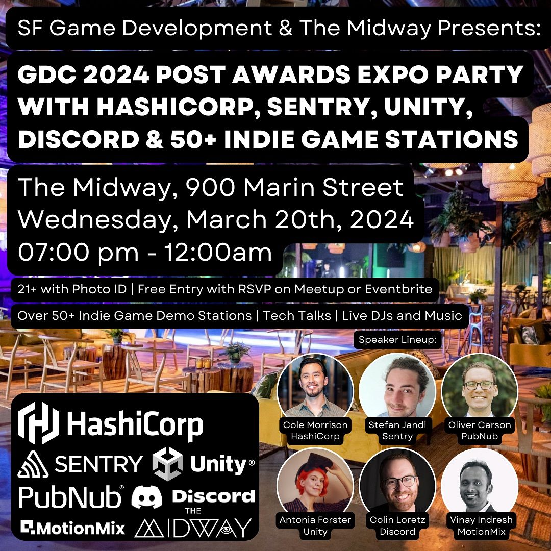 Gdc 2024 Post Awards Expo Party Whashicorp Unity And 50 Indie Game