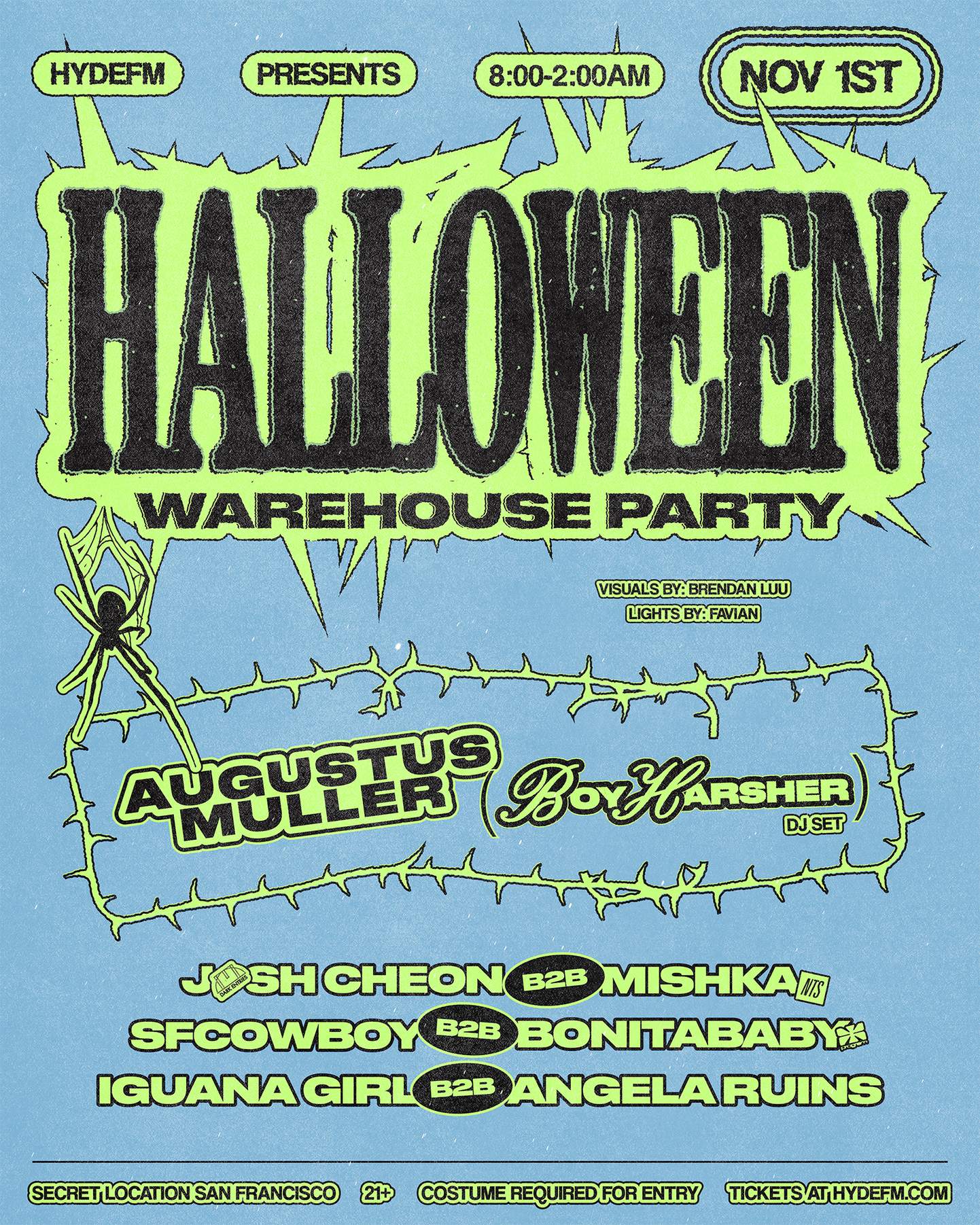 HydeFM Halloween Warehouse Party Boy Harsher (Augustus Muller) DJ Set