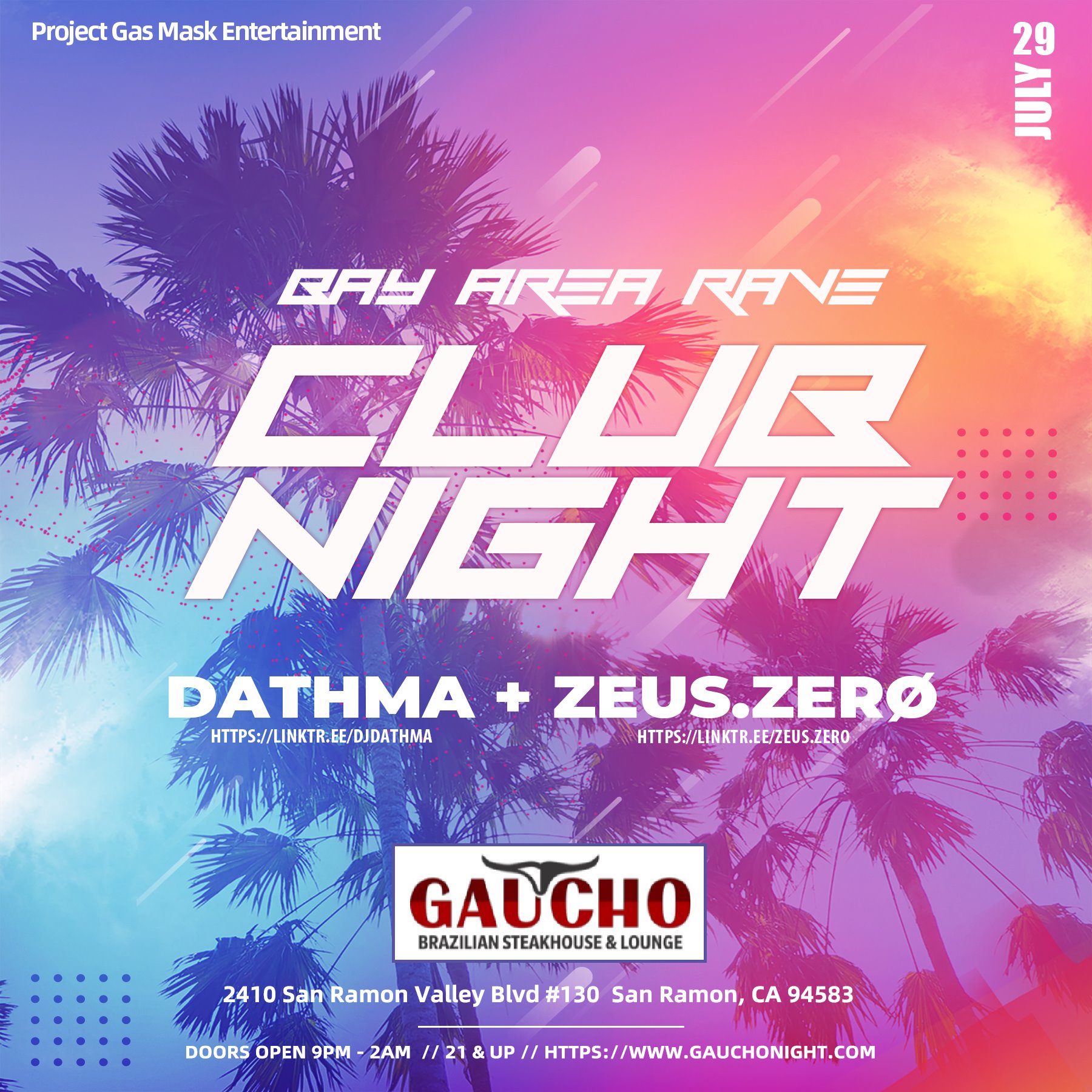 Bay Area RAVE CLUB NIGHT (By Project Gas Mask Entertainment ) at