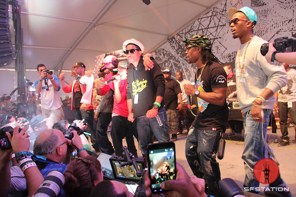 T.I. With Pharrell at Fader Fort