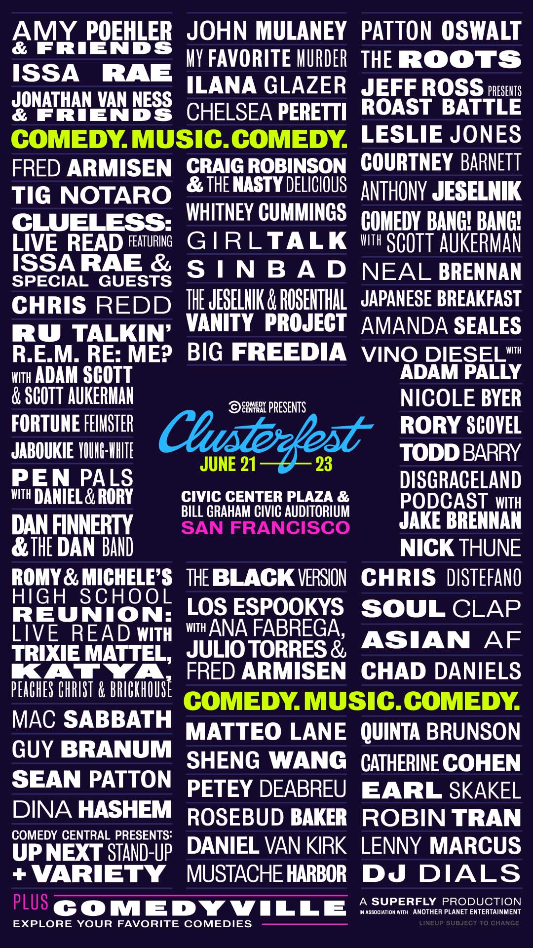 Comedy Central's Clusterfest 2019 Returns with Stand-Up, Music and More ...