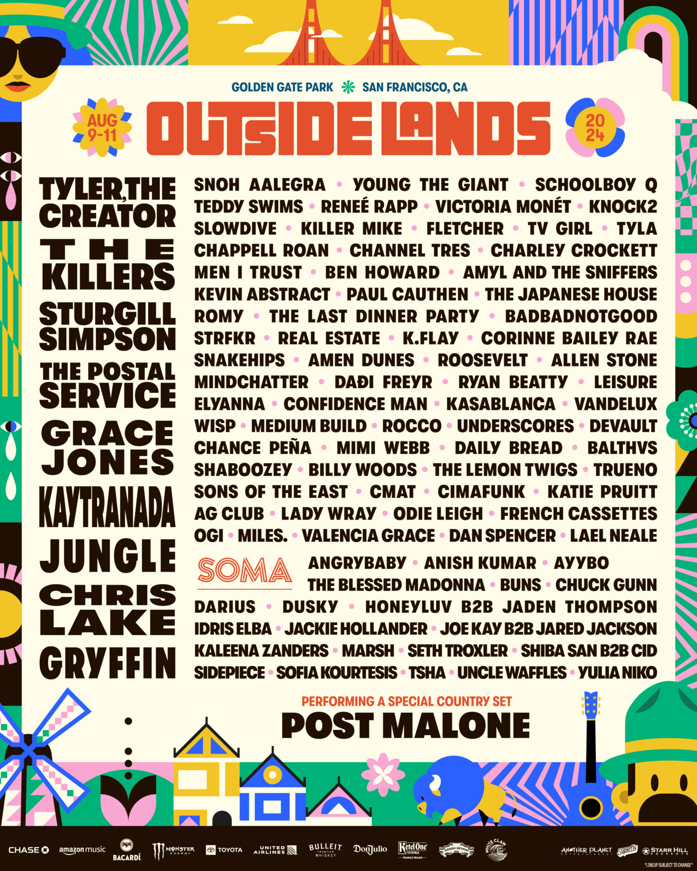 Update to 2024 Outside Lands Lineup: The Killers, Sabrina Carpenter ...